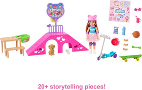 Barbie decorates the park with the sticker sheet for customization.