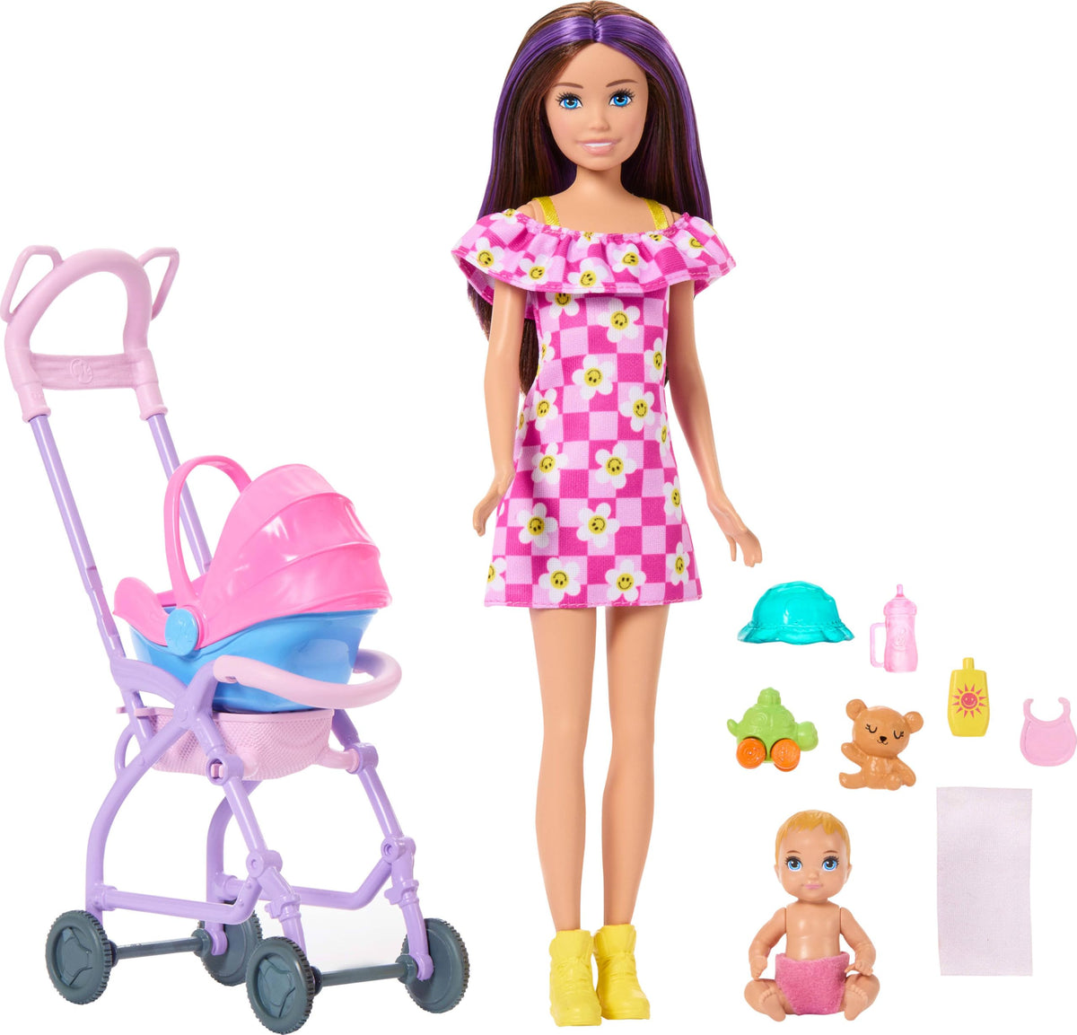 Barbie Skipper Babysitters Inc doll in casual dress ready for nurturing storytelling.