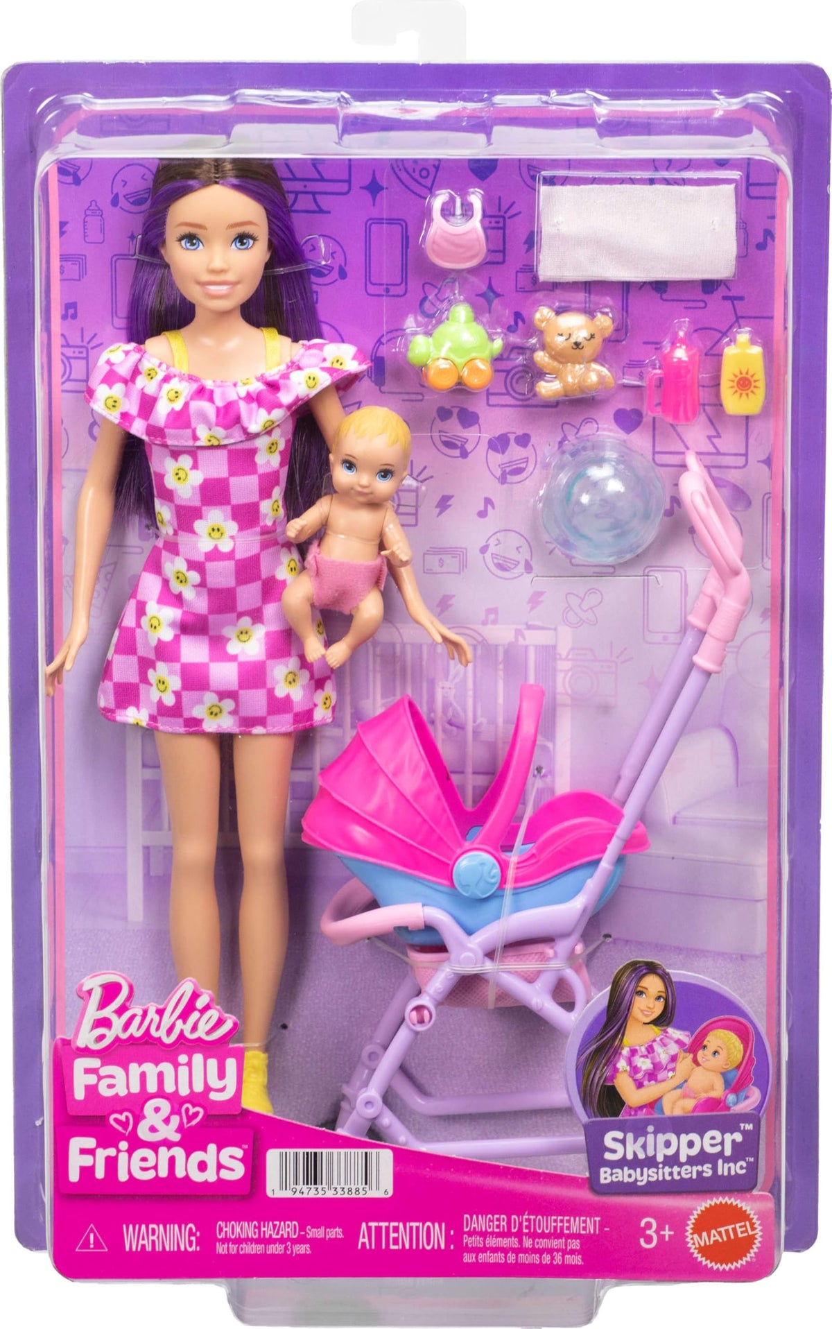 Barbie Skipper Babysitters Inc playset scene invites imaginative nurturing play.