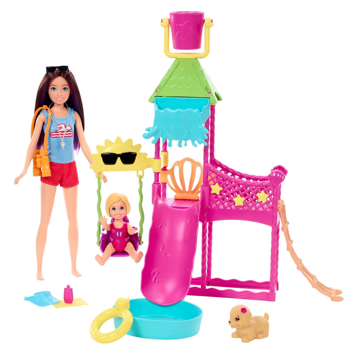 Barbie Skipper First Jobs water park scene inspires imaginative play and teamwork