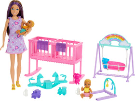 Barbie Skipper twin nursery crib rocks for cozy twin doll naps