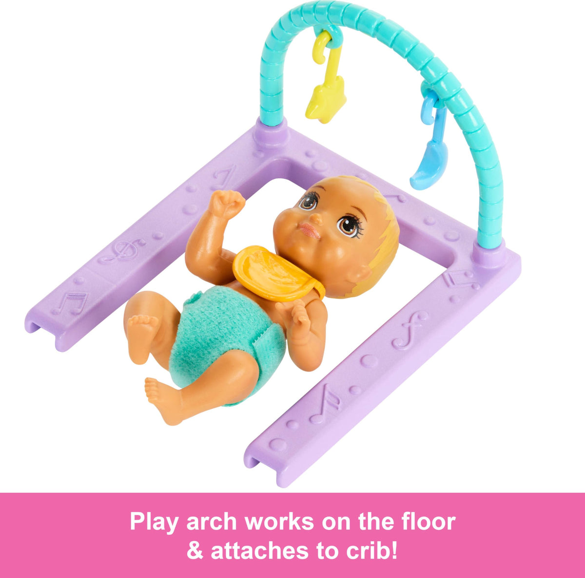 Barbie Skipper twin nursery swing keeps twins happily swinging during play