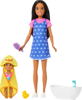 Playset supports nurturing storytelling with a caring sibling scenario.