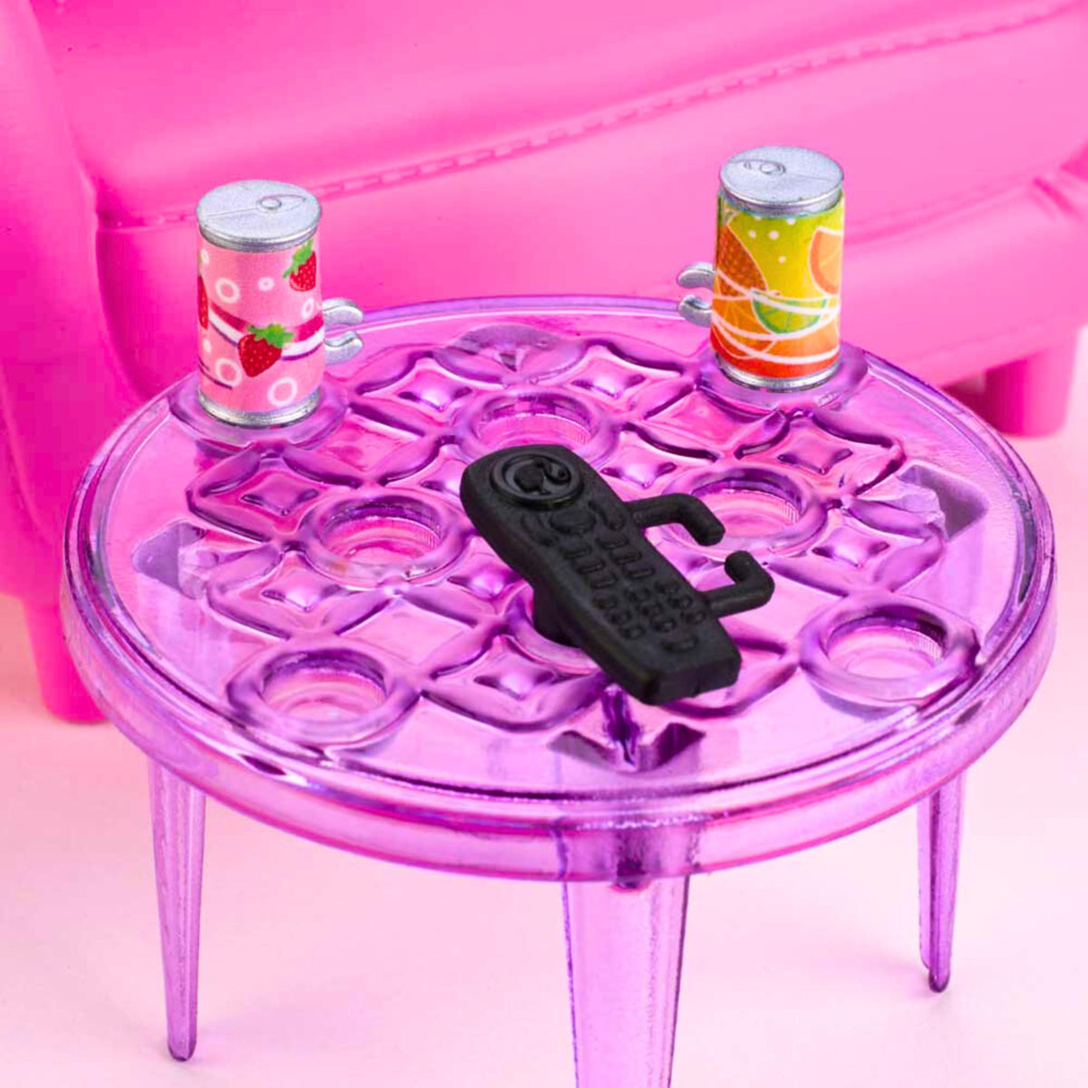Barbie snacks and accessories to complete the pretend gathering