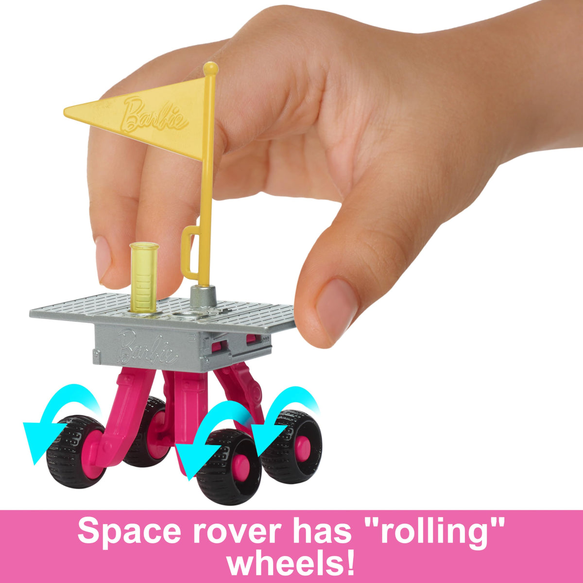 Barbie space helmet with flipping shield for interactive storytelling