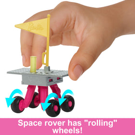 Barbie space helmet with flipping shield for interactive storytelling