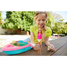 Floating speedboat designed for water play