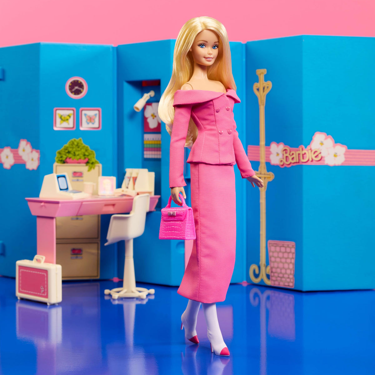 Barbie Styled by Andrew Mukamal reversible skirt showing two looks in one.