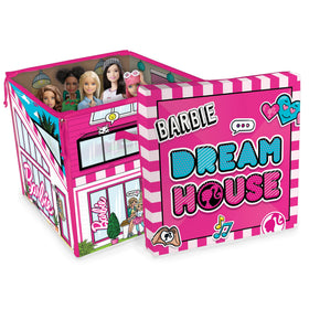 Barbie ZipBin is travel-ready with sturdy handles for transport.