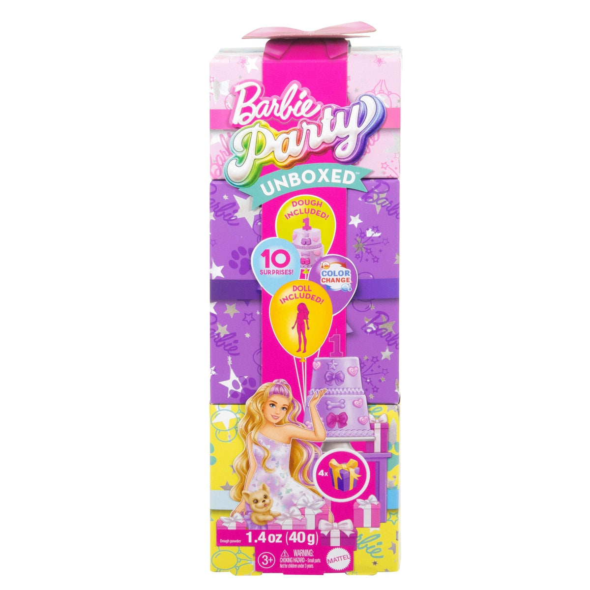 Barbie Unboxed gift-box packaging sparks anticipation and imaginative play.