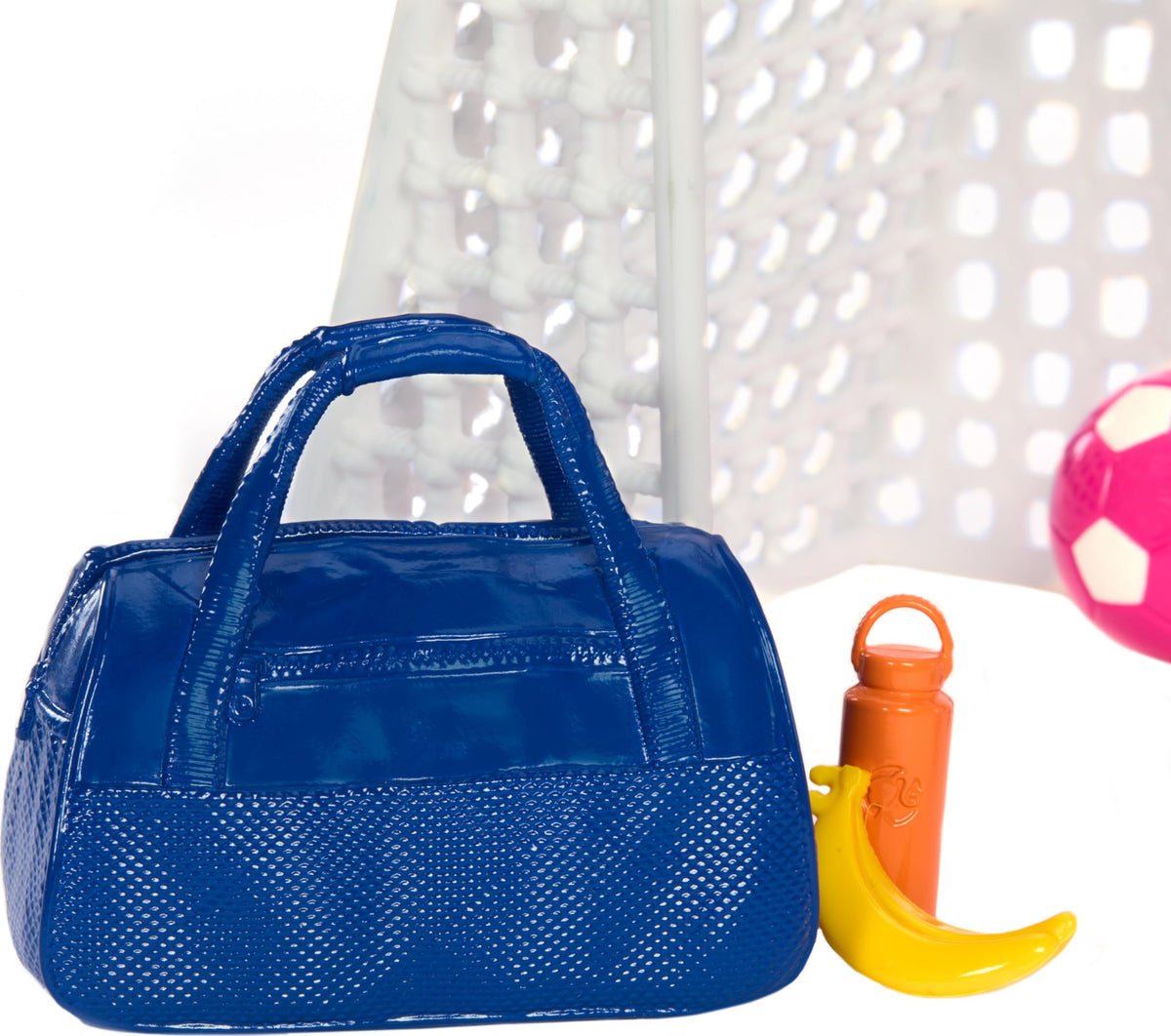 Barbie water bottles, medals, and trophy for celebratory post-game moments