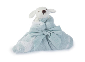 Barefoot Dreams CozyChic Dream Mini Blanket Buddie Puppy, cuddly travel companion.