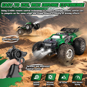 Barlisam 1:20 scale RC truck with dual motors powering rough terrain traversal