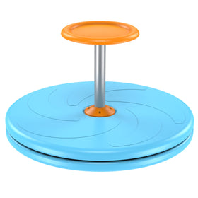 BARNEY KAITE BS Spinner-X seated spinner blue front view for durable indoor play.