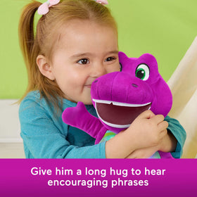Barney hug-activated lights create a gentle, engaging story moment.