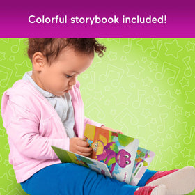 Barney World giftable packaging doubles as a cute nursery display.