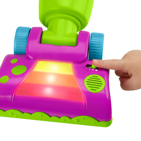 Barneys World toddler clean up vacuum lights activate during play, inviting interactive moments