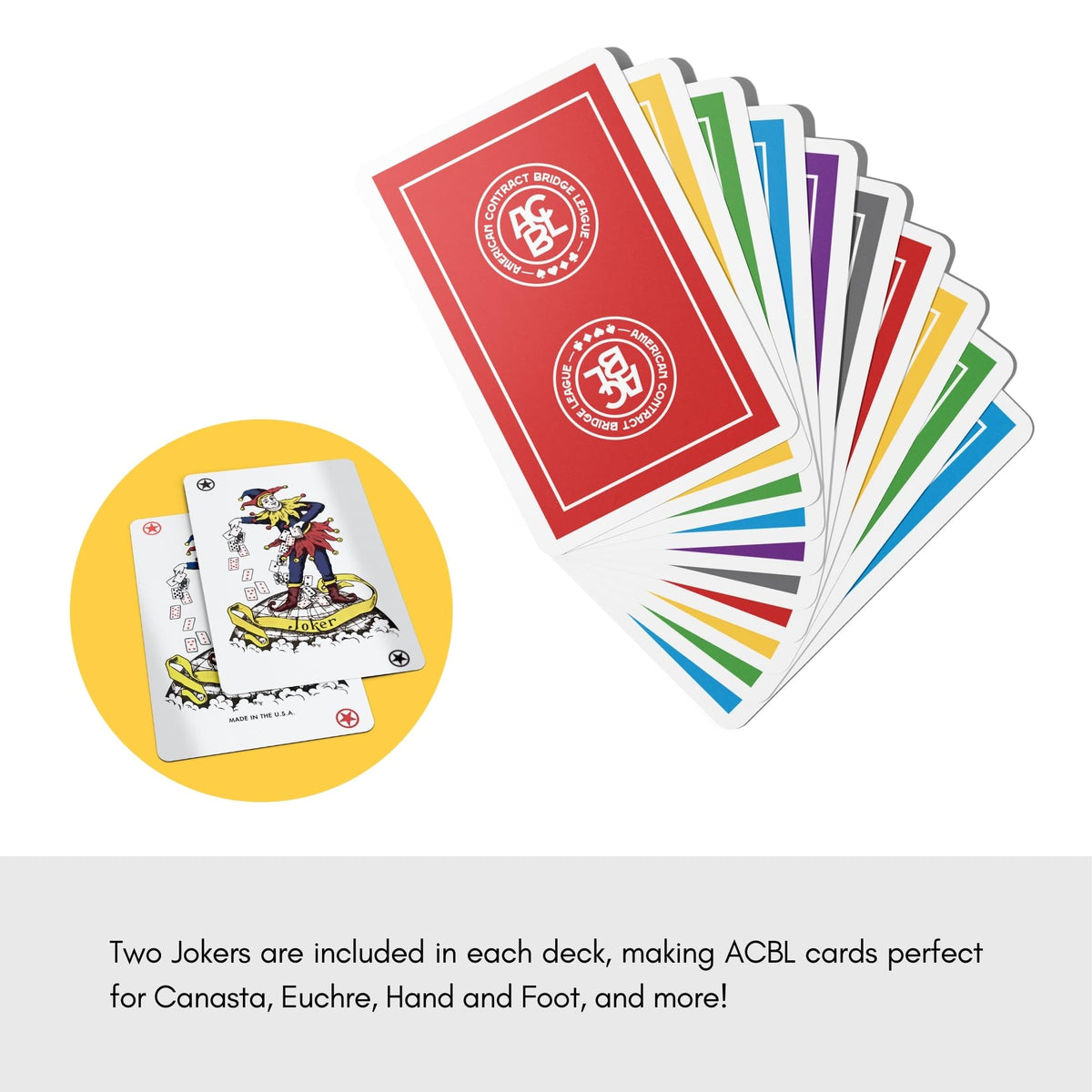 Baron Barclay multi-game-ready cards work well for Canasta, Euchre, and more.