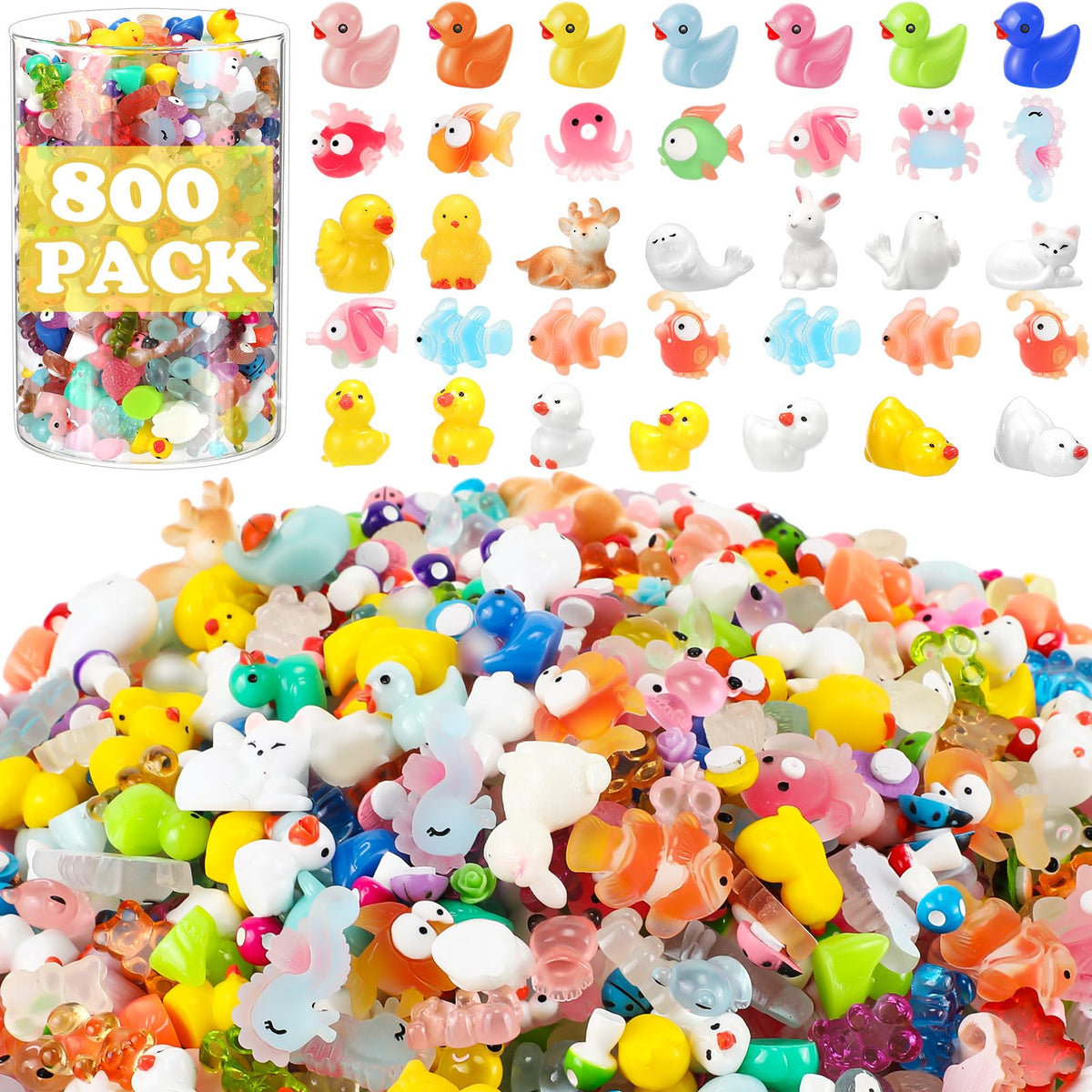 Barydat mini resin animals figurines for playful DIY garden decor