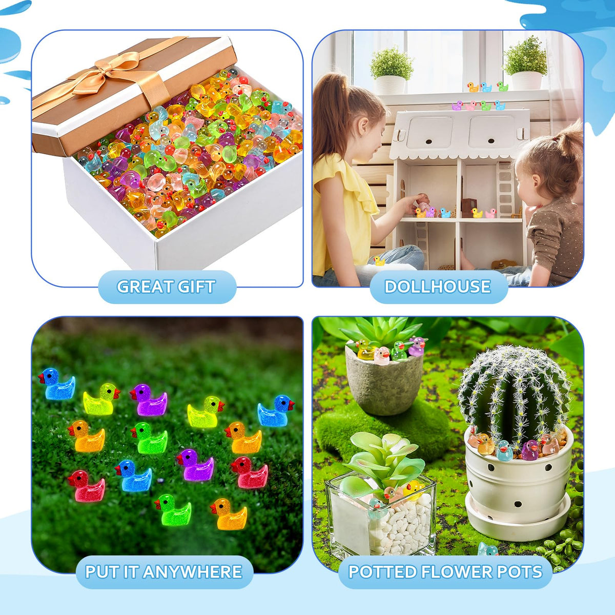 Barydat 1000-pack luminous ducks for party decor