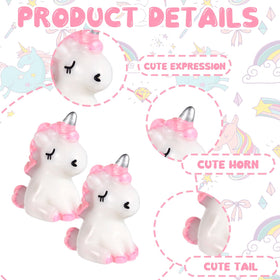 Barydat unicorn miniatures serve as cake toppers for festive desserts.
