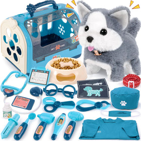 Bascolor Vet Kit plush dog fosters imaginative care role-play
