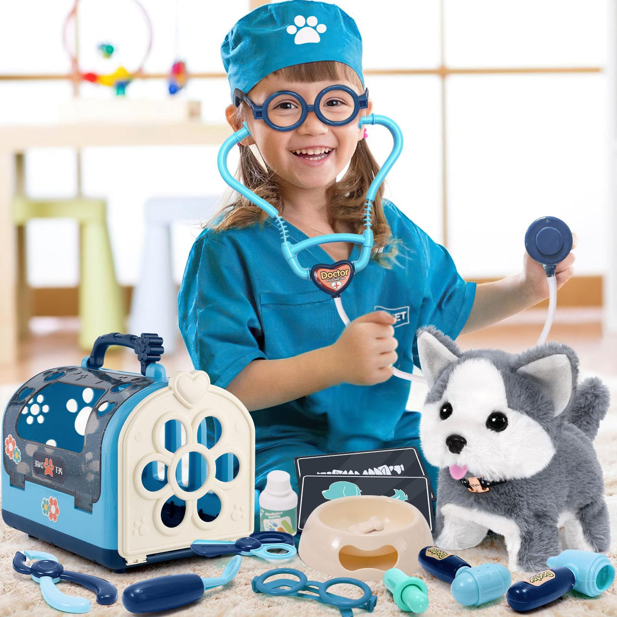 Bascolor walking barking dog toy provides interactive, lively pretend fun
