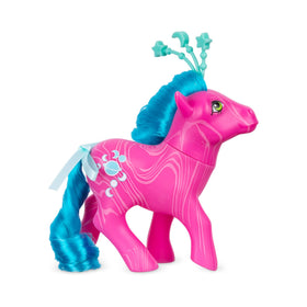 Aurora long shiny blue hair invites brushing and styling