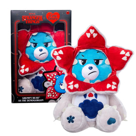 Basic Fun Care Bears Demogorgon plush face, a playful crossover collectible for fans.
