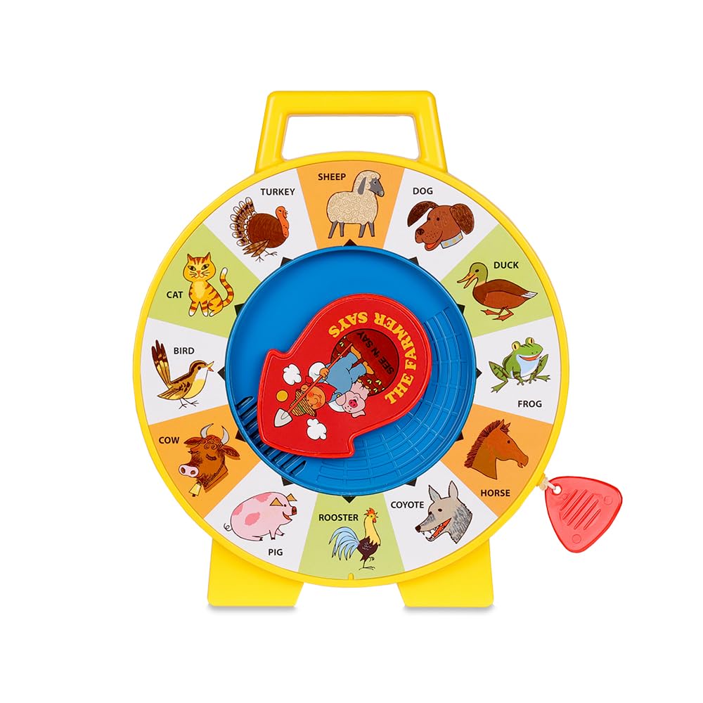 Basic Fun Fisher-Price See n Say arrow helps kids select animals and hear sounds.