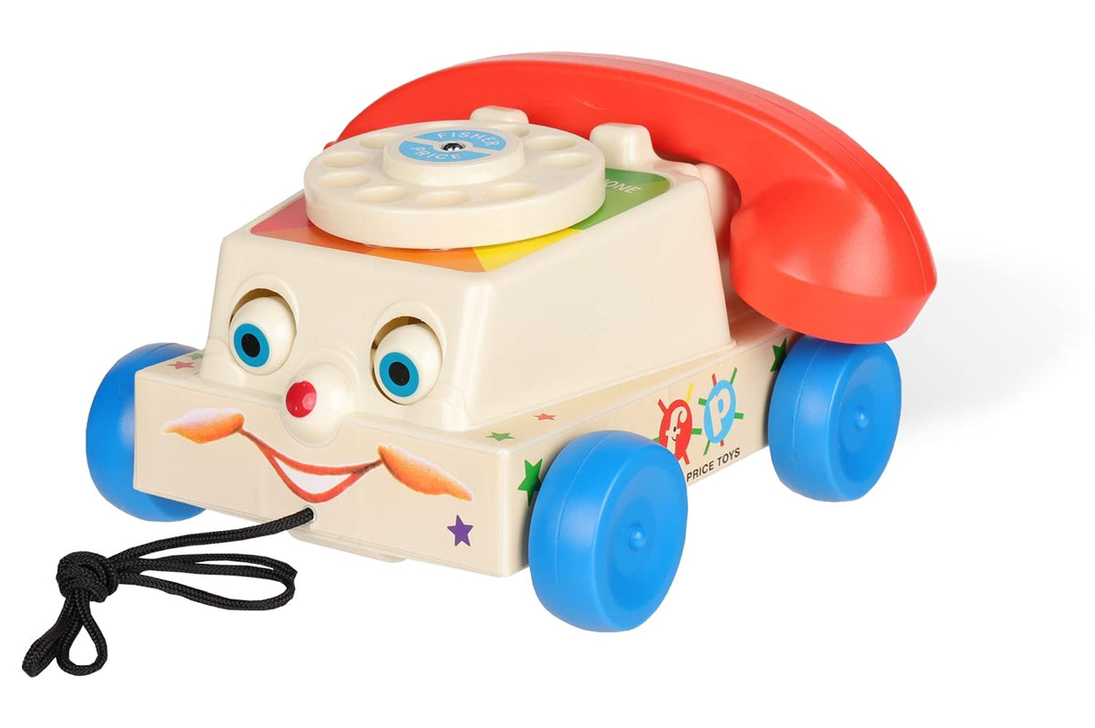 Basic Fun Fisher-Price Chatter Phone eyes roll for playful engagement during stories.