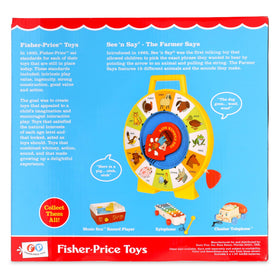 Basic Fun Fisher-Price See n Say retro design sparks nostalgic, screen-free play.