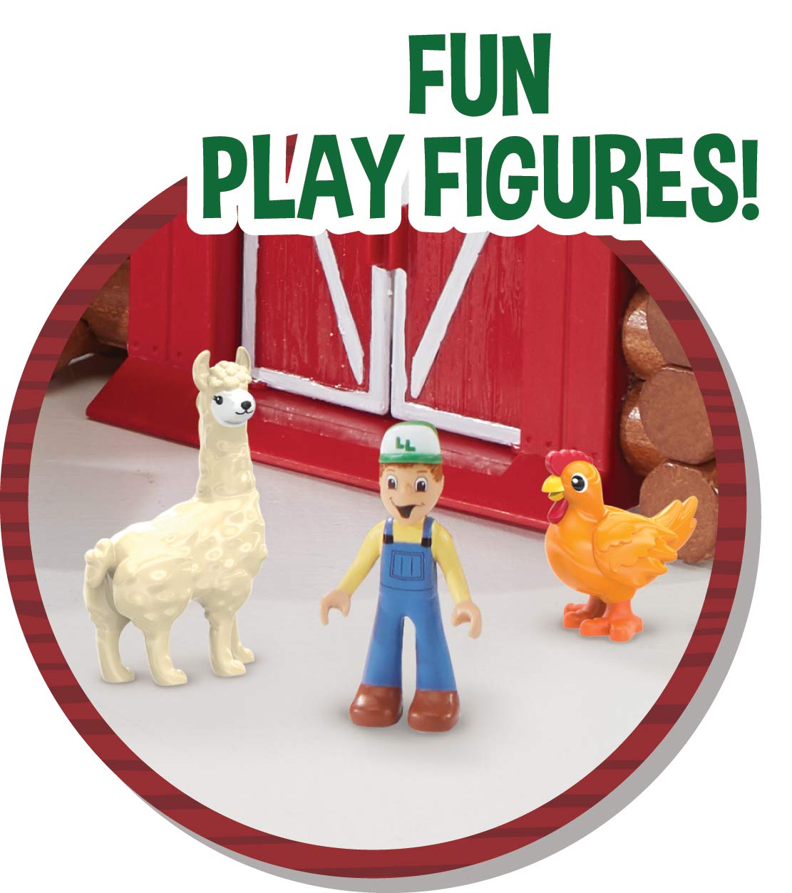 Basic Fun Lincoln Logs beautifully stained logs add warm color to playtime