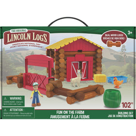 Basic Fun Lincoln Logs encourage kids to design and recreate farm scenes