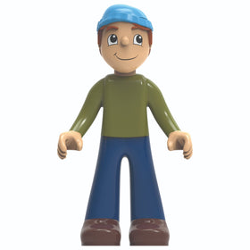 Basic Fun Lincoln Logs On the Trail hiker wolf and bonfire figures spark pretend adventures