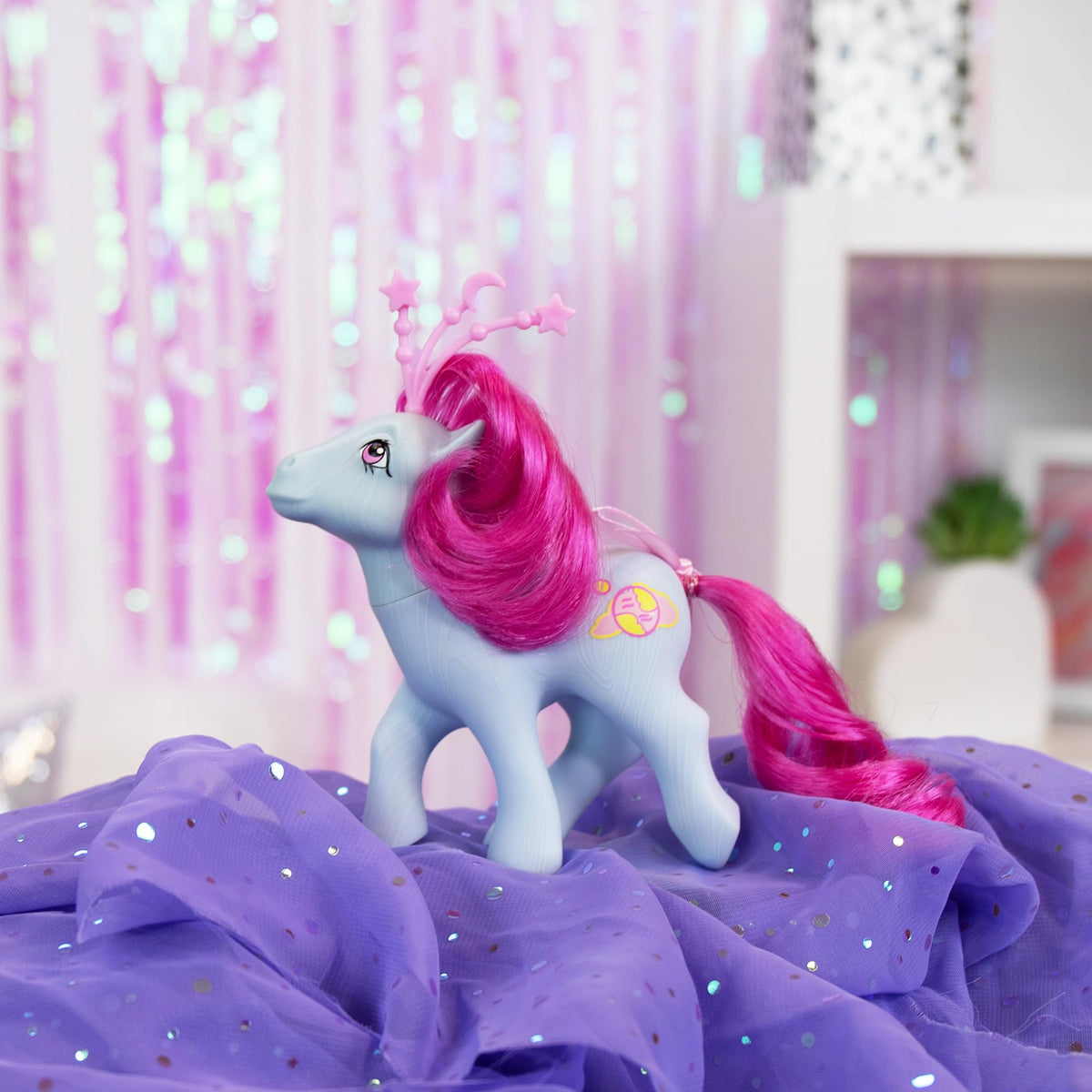 Basic Fun Celestial Pony Polaris with commemorative 40th anniversary comb.
