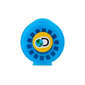 Basic Fun deluxe storage case keeps reels organized for easy travel.
