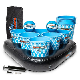 BasketPong H2O pool-pong buckets in action for fast setup and backyard fun.