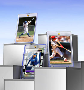 Basthalan 35pt thick card holder with clear dimension diagram.