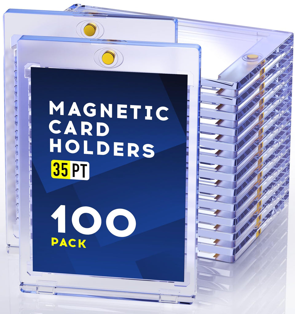 Basthalan magnetic card holder closed case protects trading cards from water and dust.
