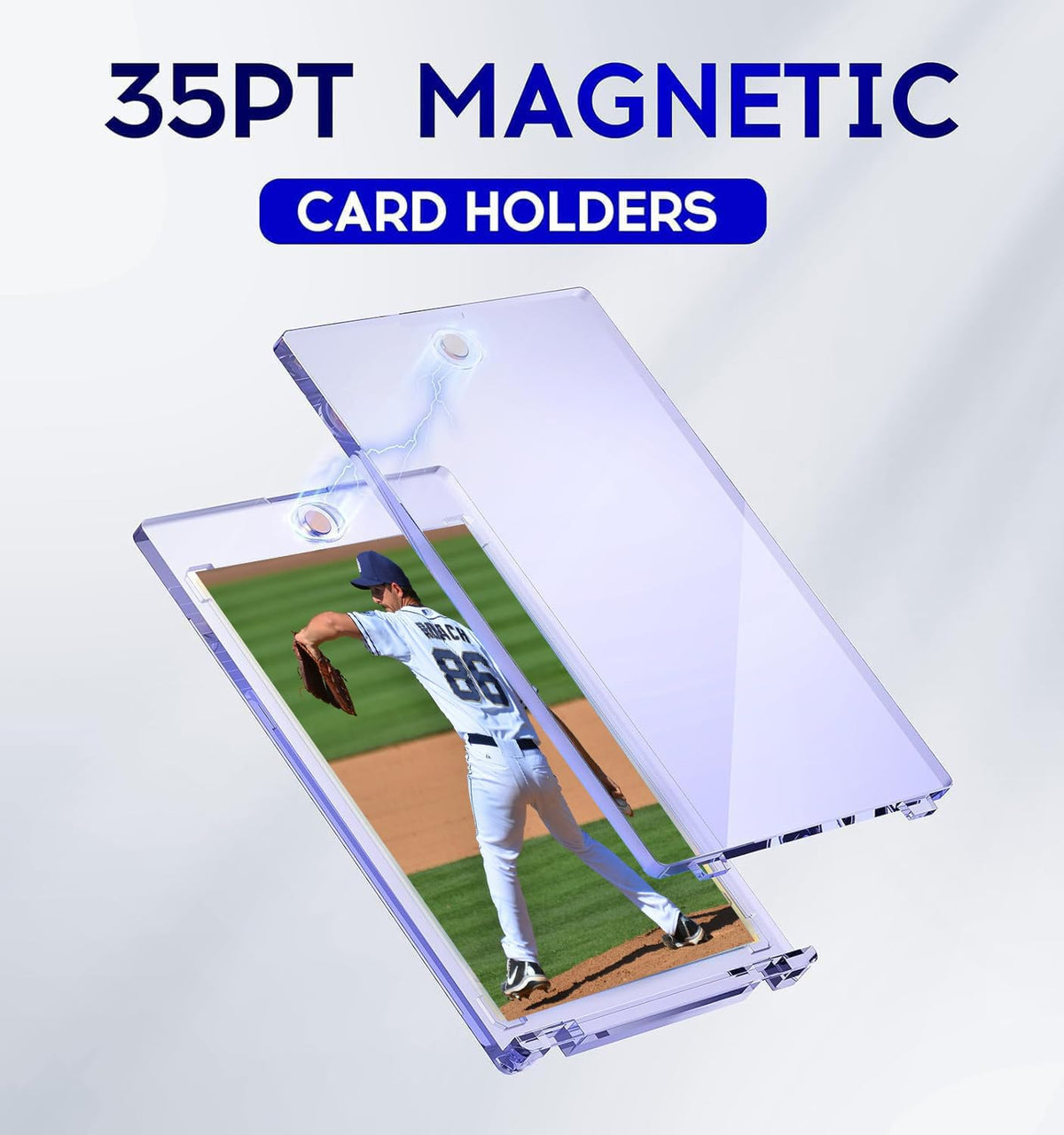 Basthalan one-touch card holder side view showing simple operation.