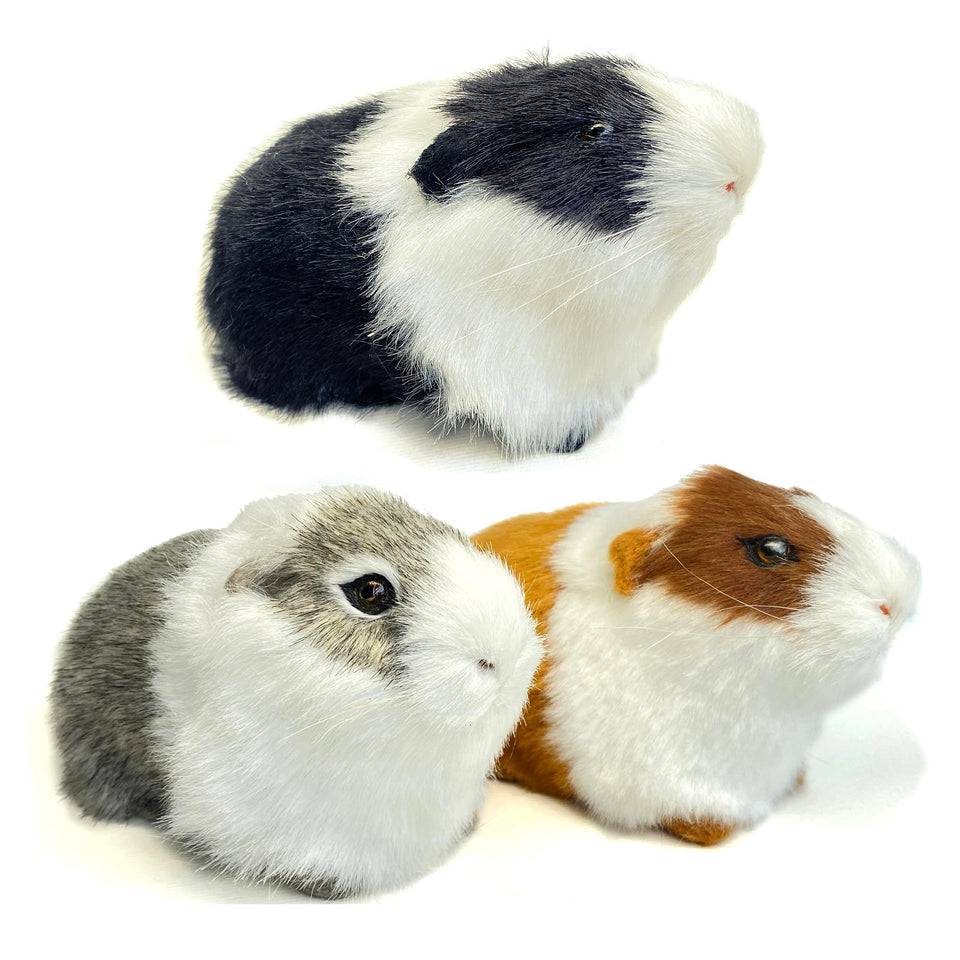 Basuo-9Q three-piece hamster plush figurines front view ideal for playful decor