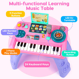 Basytodio Baby DJ Table sturdy legs for durable floor or table play.