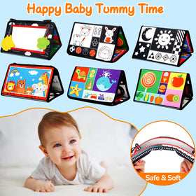 Basytodio durable foldable tummy time toy suited for travel and storage