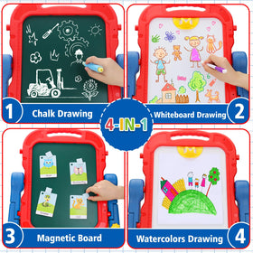 Basytodio adjustable-height easel grows with your child for comfy drawing.