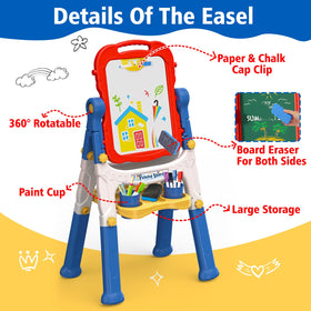 Basytodio dry-erase whiteboard side enables quick drawing and wipe-clean practice.