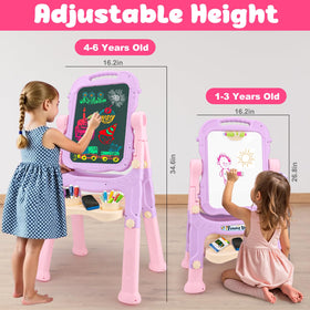 Basytodio easel magnetic blackboard for chalk art and early writing