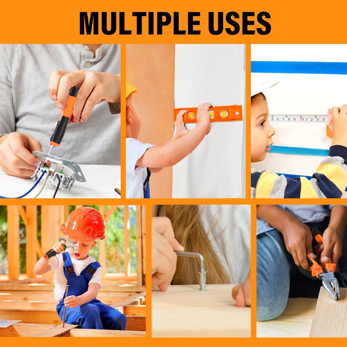 Basytodio kid level and measuring tape for precise, kid-friendly projects.