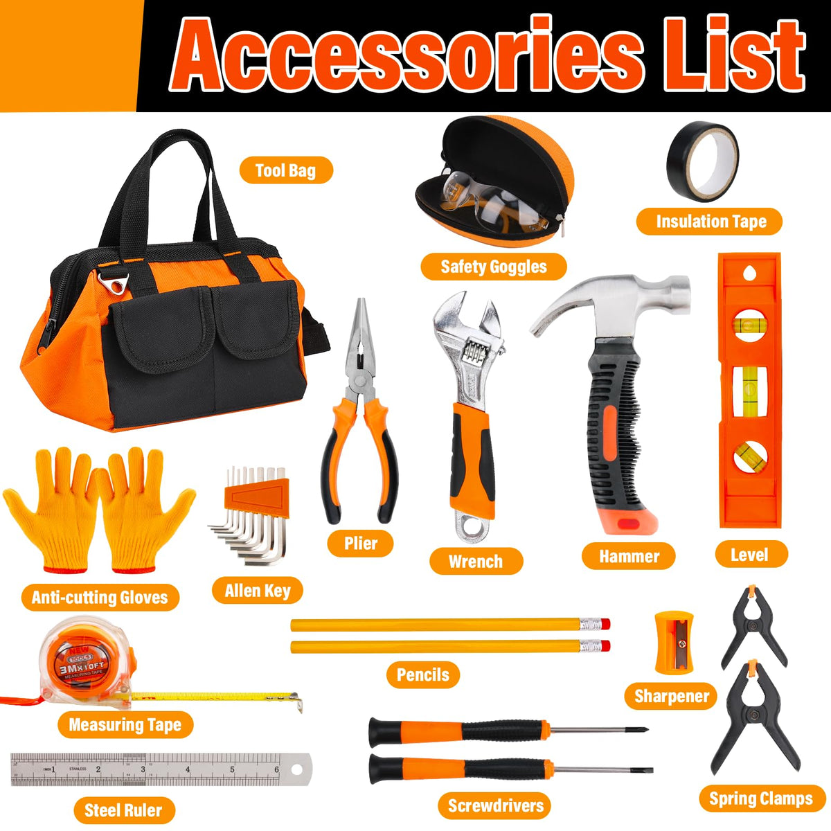 Basytodio kid safety glasses and gloves protect hands and eyes during projects.