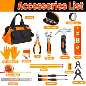 Basytodio kid safety glasses and gloves protect hands and eyes during projects.